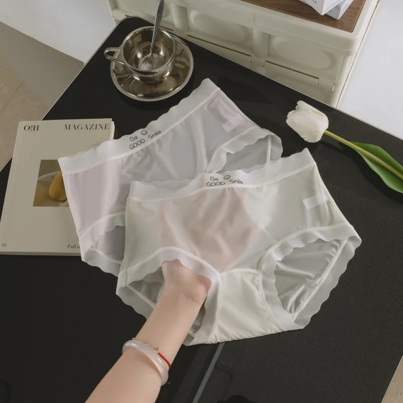 ชุดชั้นในกางเกงในแฟชั่นสำหรับผู้หญิงกางเกงชั้นในบางเฉียบไร้รอยต่อระบายอากาศชุดชั้นในเซ็กซี่ชุดชั้นในสตรีสามเหลี่ยม