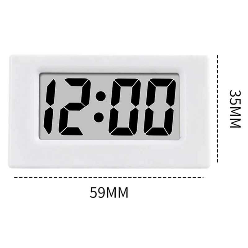 CABE-4X Jam Mini Segitiga Layar LED Layar Alarm Digital Elektronik Jam Desktop untuk Rumah Kantor Meja Kamar Tidur Dekorasi Putih
