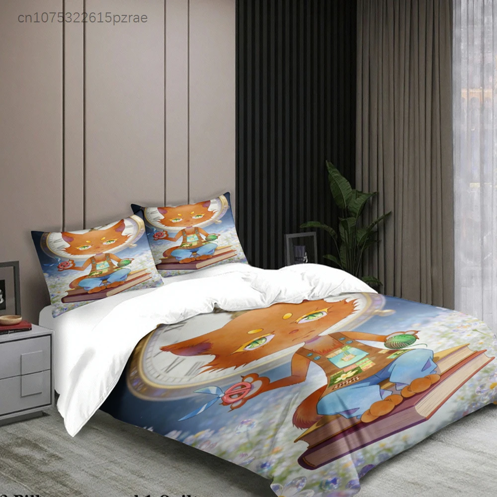 Cute Bedding Set Softville Cozy Town Fern The Quilt Fox With Duvet Cover & Pillowcase For Children's Bedroom Decor
