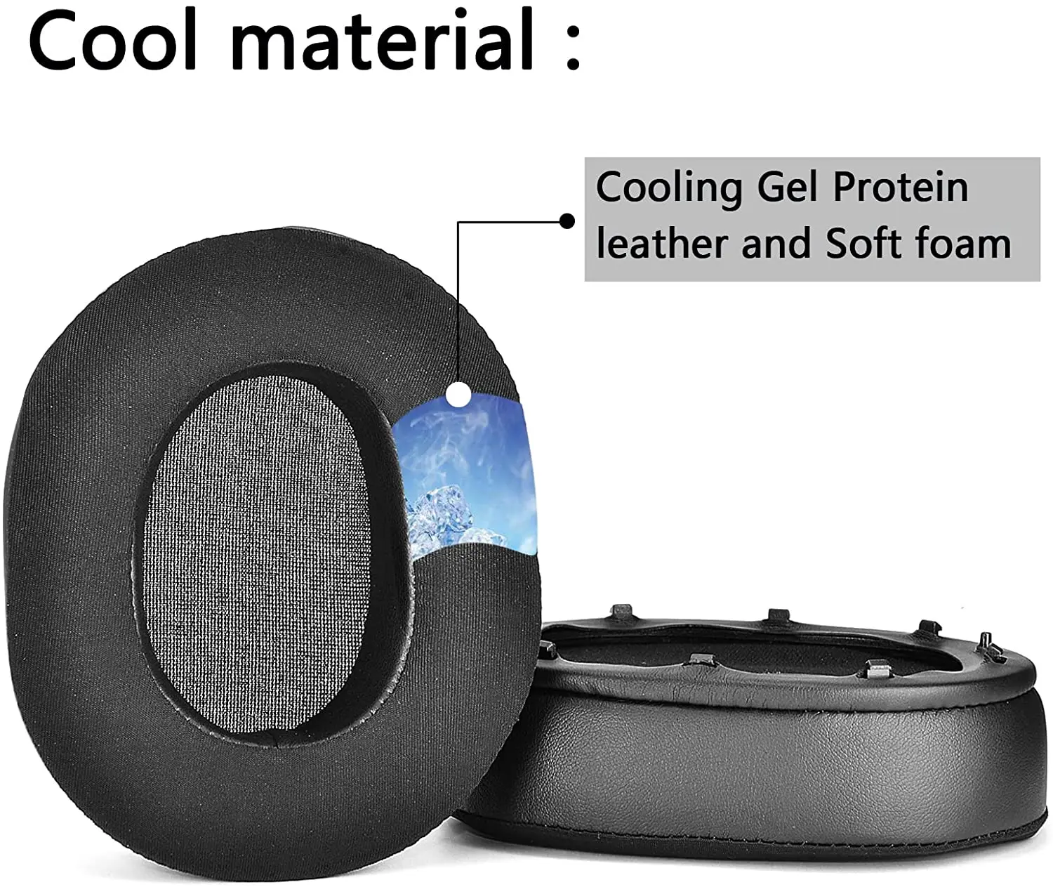 BlackShark V2 PRO อัพเกรดคุณภาพ Cooling Gel Ear Pads - เบาะรองหูฟังโฟมเปลี่ยนหูฟังเข้ากันได้กับ Razer BlackShark V2