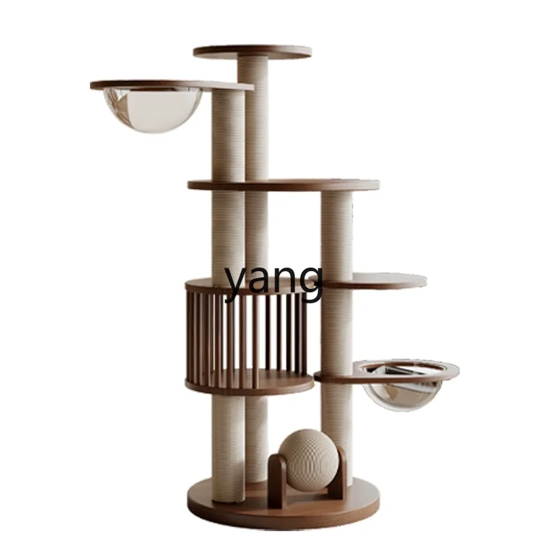 CX solid wood large cat climbing frame integrated household cat sisal rack cat jumping platform