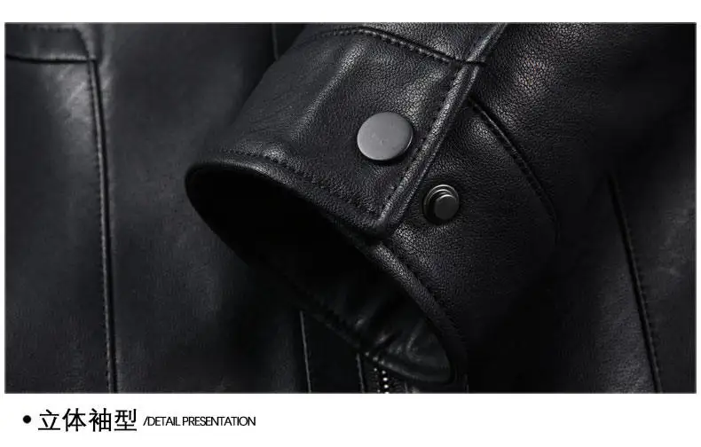 Hohe Qualität männer Casual Faux Leder Ente Unten Jacken Winter Streetwear Warme Puffer Mäntel Verdicken Pelz Kragen Tops Unten Parkas – Detail 16
