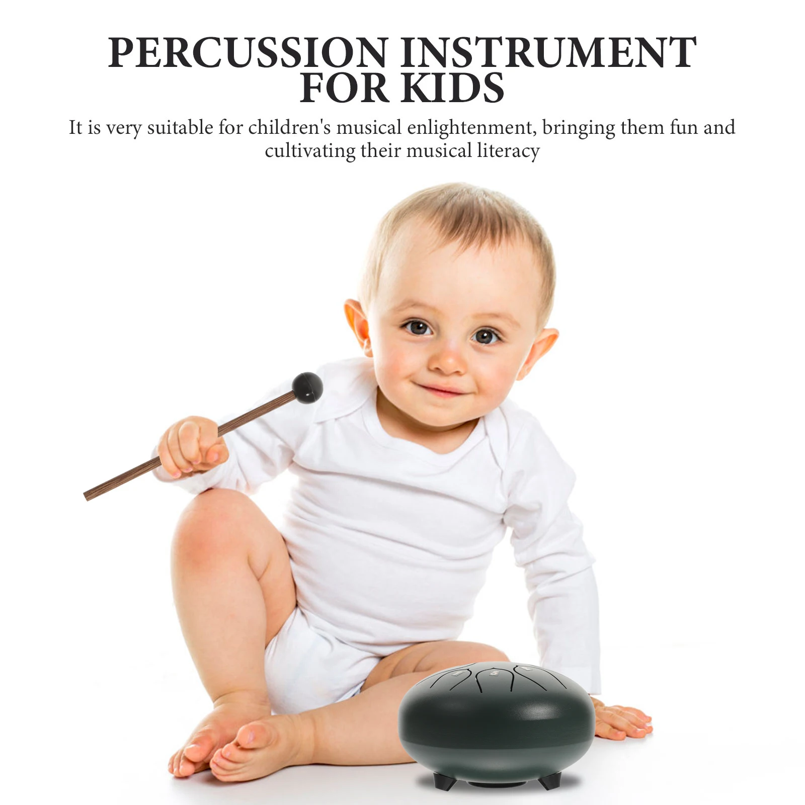 

Kids Musical Instruments Ethereal Drum Set Tongue Kit Percussion Tambourine Hand Green Drums for Adults Steel Child