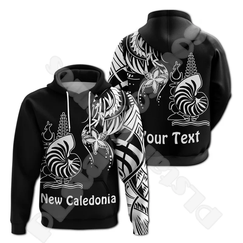 

Custom Name New Caledonia French Polynesian Islands Flag Tattoo Retro Culture 3DPrint Pullover Harajuku Casual Hoodies Jacket 12