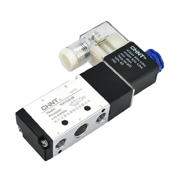 solenoid valve 4v210-08 pneumatic 12v valve controller switch 24v electronic valve 220v two-position five-way