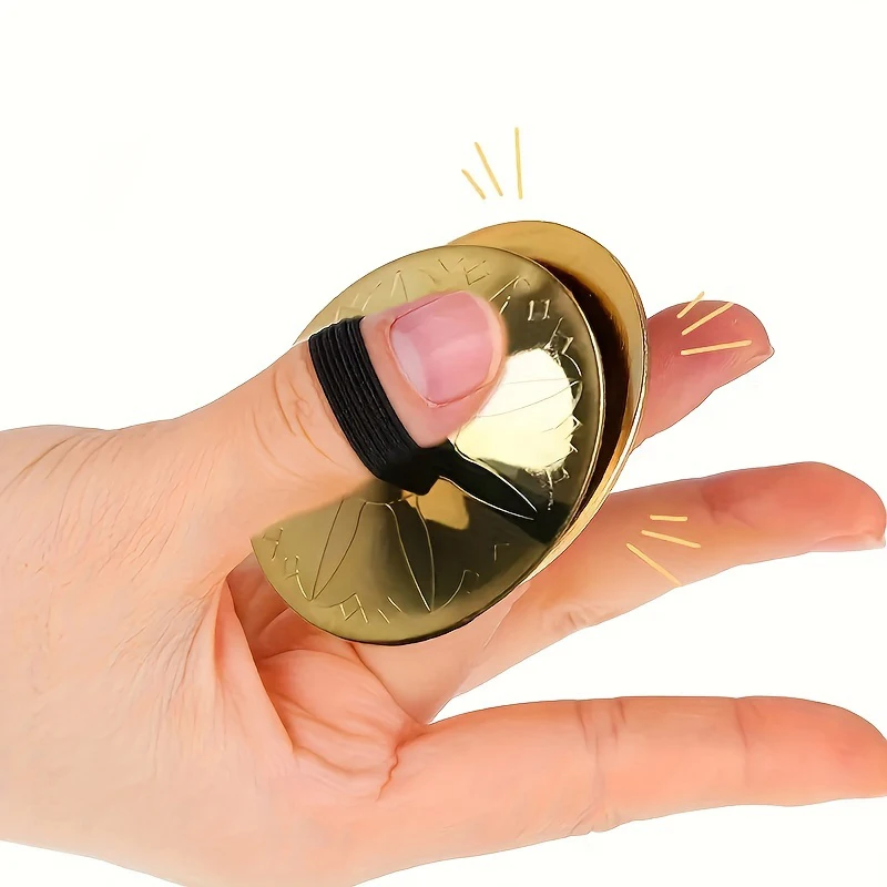 2Pcs Unique Mini Musical Instruments - Belly Dancing Finger Cymbals. Fun Percussion Props for Musical Expression & Performance.