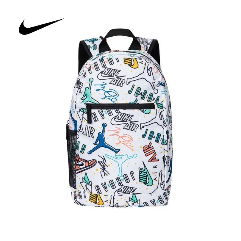 Nike Jordan Unisex Colorful Graffiti Casual School Backpack Multi Pocket Student Travel Sports Daypack FJ6775-972