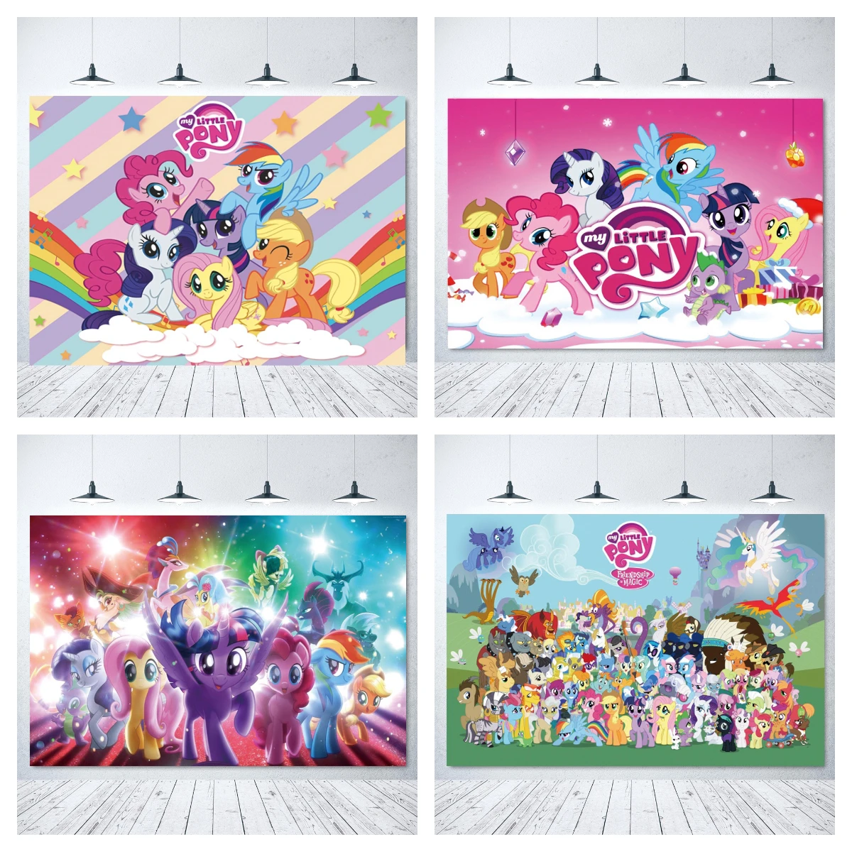 Hasbro My Little Pony Baby Shower Girl Birthday Party Supplies Background Photography Photo Backdrop Stage Props Banner Poster