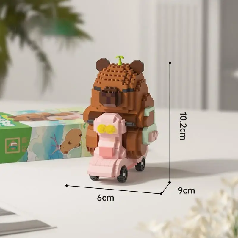 Bloques de Construcción Creativos con Forma de Camarón, Juego de Bloques de Construcción de Animales, Caballos, Gatos, Adorno de Escritorio, Regalos de Juguetes