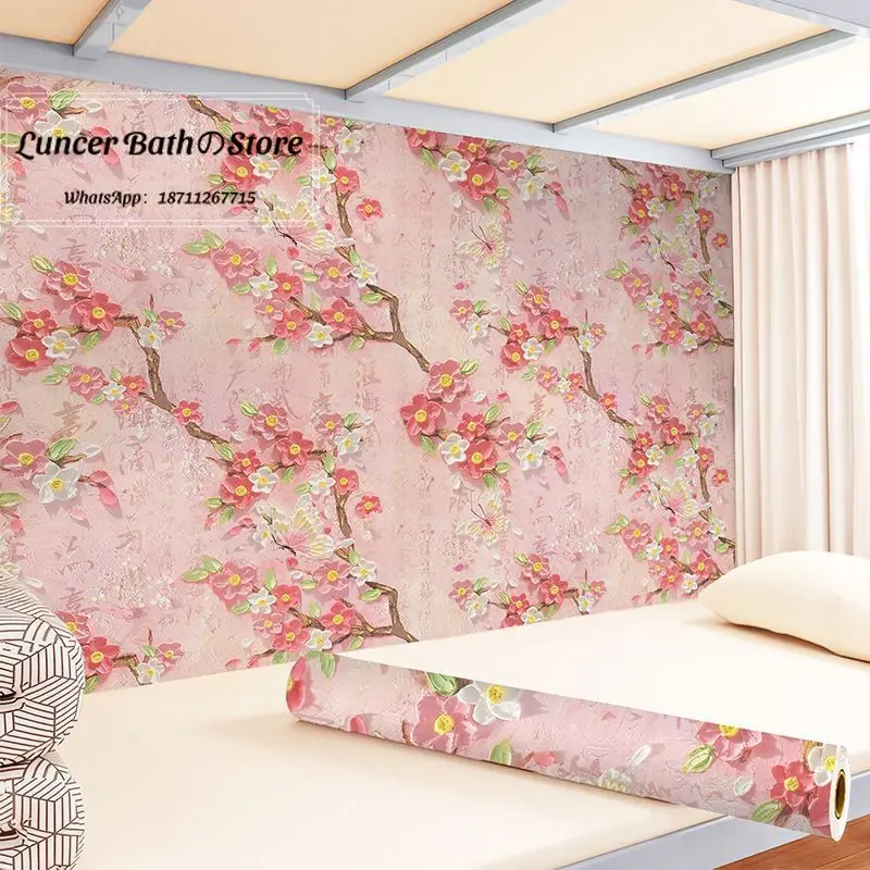2-Pack Thick Waterproof Oil Paint Wallpaper, Self-stick Decor Sticker for Apartment Dorm Interior Makeover