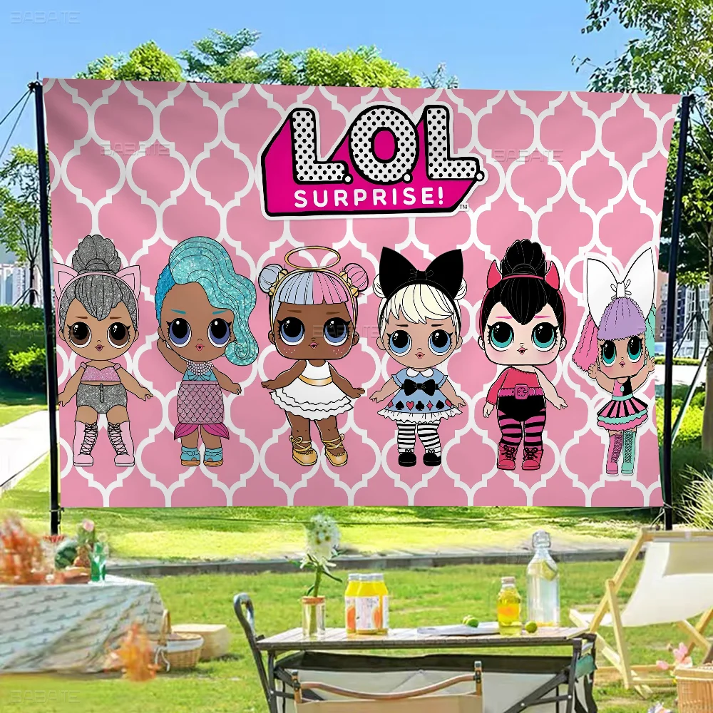 Doll-L-LOLs Cute-S-SURPRIS Printed Large Flag Art Science Fiction Room Home Decor Decor Banner