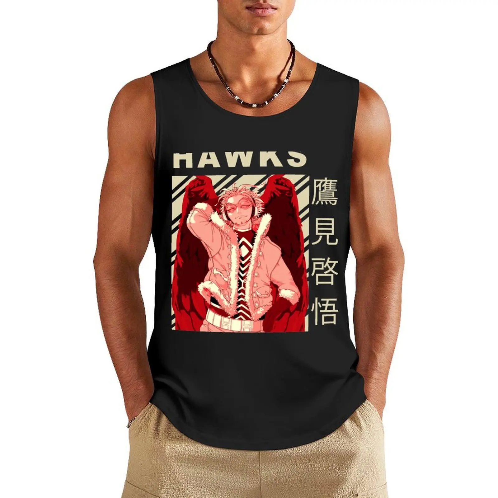 

Hawks - Vintage Art Tank Top anime bodybuilding for men t-shirts for Men's gym