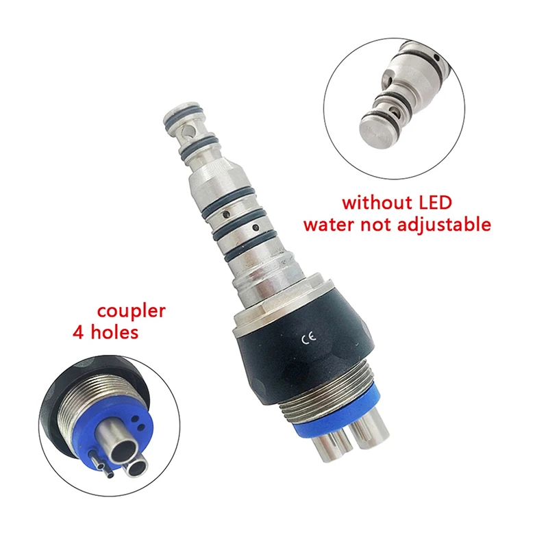 1pcs Dental Quick Coupler Coupling Fit Fiber Optic Handpiece 4Hole/6Hole Dentistry tools