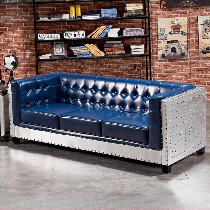 Industrial-style KTV sofa box, booth seat, custom music bar, clear bar, U-shaped club, aluminum leather home theater inline