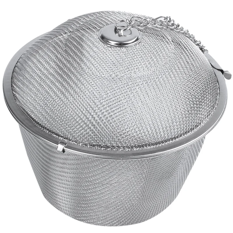 Extra Large Stainless Steel Twist Lock Mesh Tea Ball Tea Infuser with Hook Chain