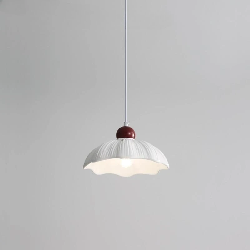 French Style Creamy Resin Iron Pendant Lights Study Master Bedroom Dining Table Kitchen Island Balcony Corridor Small Chandelier