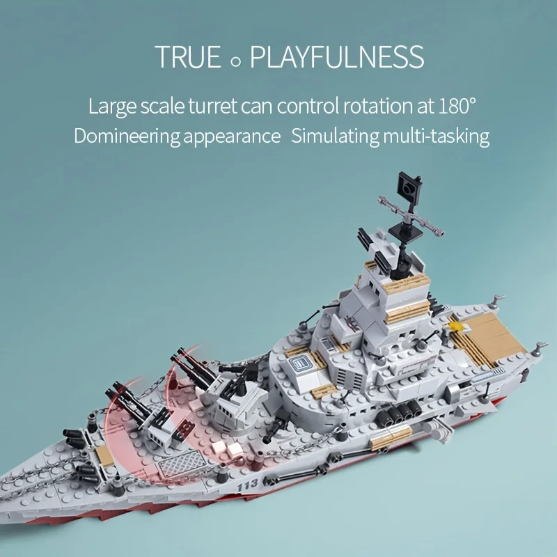 980PCS Military 8 IN 1 Army Ocean Cruiser Warship Building Blocks Aircraft Weapon Ship Bricks City Toys for Children