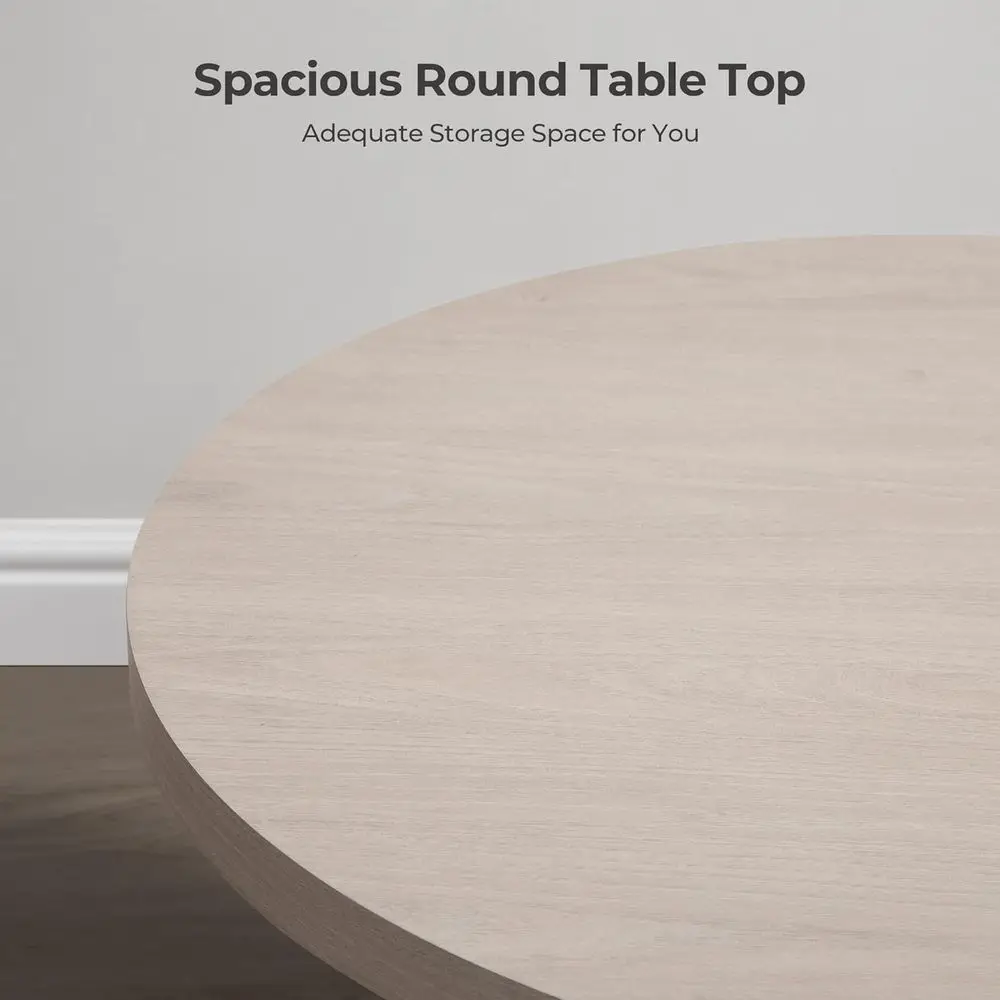 Moderner 32-geckelter Couchtisch mit Stauraum für Wohnzimmer aus der Mitte des Jahrhunderts, ideal für kleine Räume in Wohnungen, weiße Erle