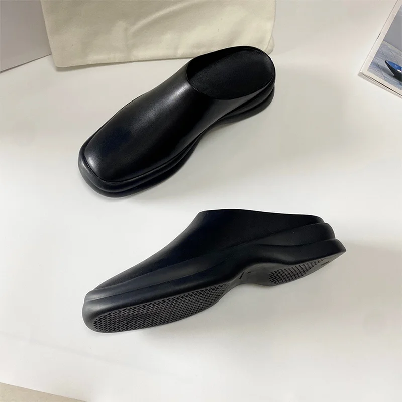 2022 Autumn and Winter Women Shoes Fashion and Leisure Trend Simple Black Modern Slippers