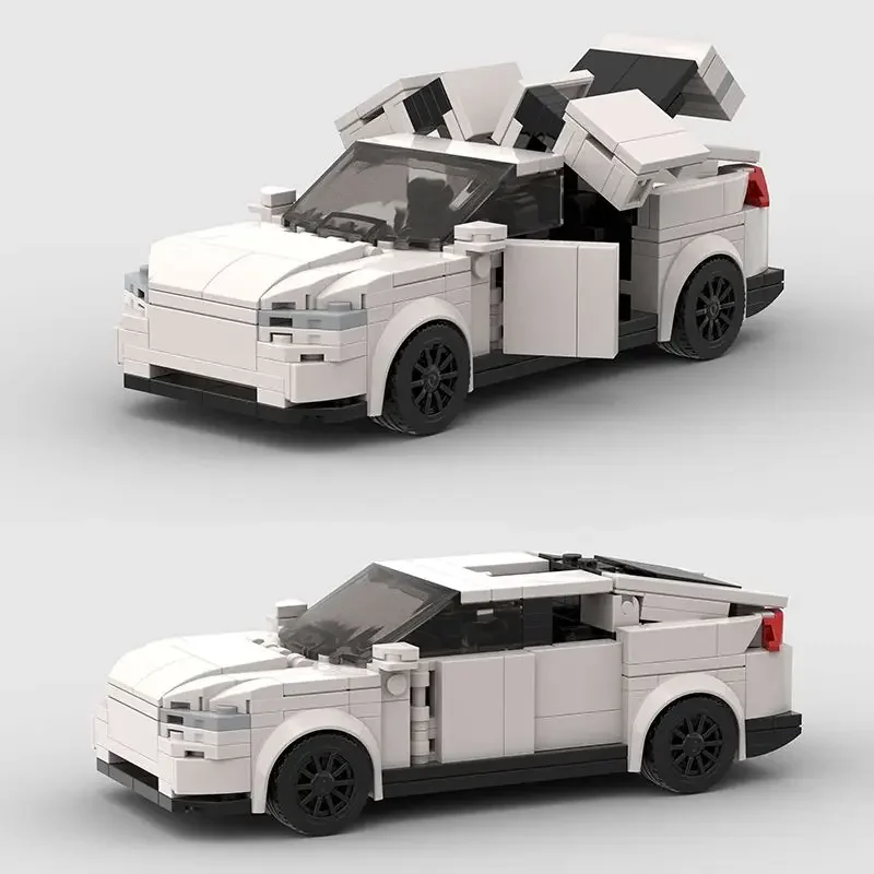 Модель электромобиля, эксперт, технический конструктор MOC Teslaed Model3 X S и Cybertruck, строительные блоки, игрушки, лучшие подарки на день