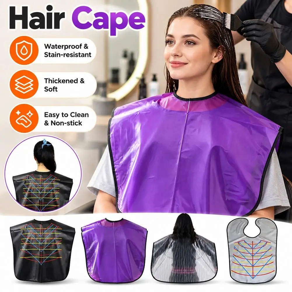 Waterproof Hair Dye Cape 25cm Shoulder Coverage Thickened Neck Collar Wrap Mess-Free Home Root Touch-Up Clothing Protector