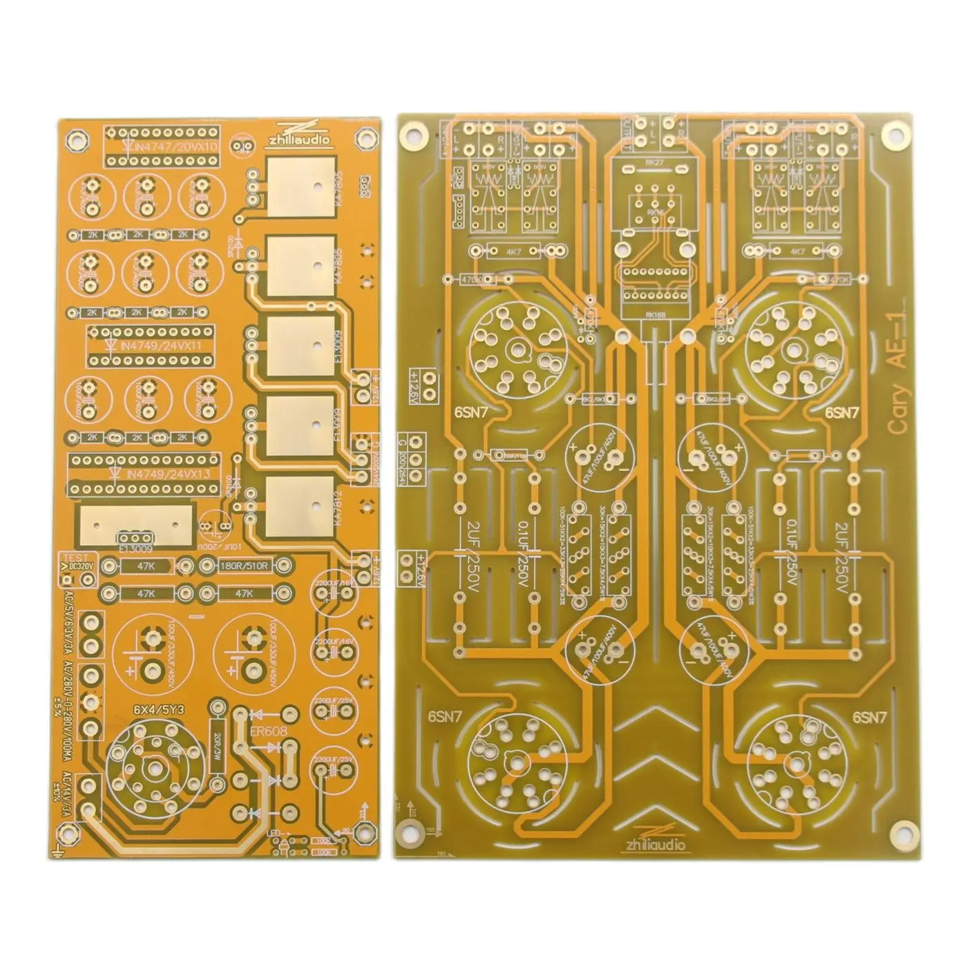 

Based on Cary AE-1 DIY 6SN7 Vacuum Tube Preamplifier Board PCB