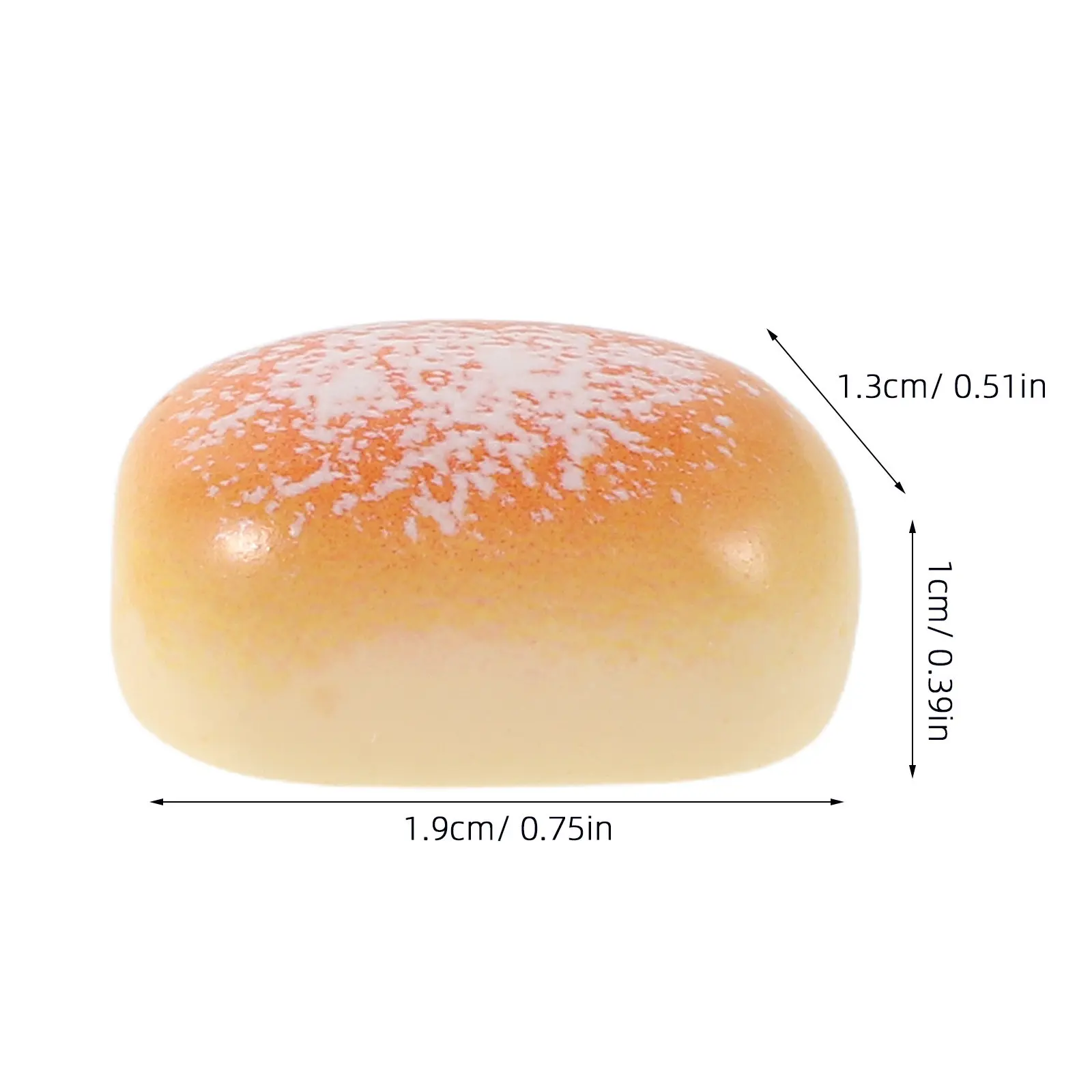 50Pcs Lifelike Mini Coconut Bread Resin Crafts for Montessori Activities Miniature Kitchen Decoration DIY Food Display