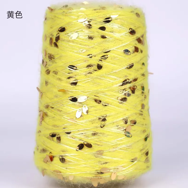 

500 г пряжи для ручного вязания крючком, блестящая пряжа для вязания, вязаные нити, набор для рукоделия, мохеровая смесовая пряжа для самостоятельного изготовления