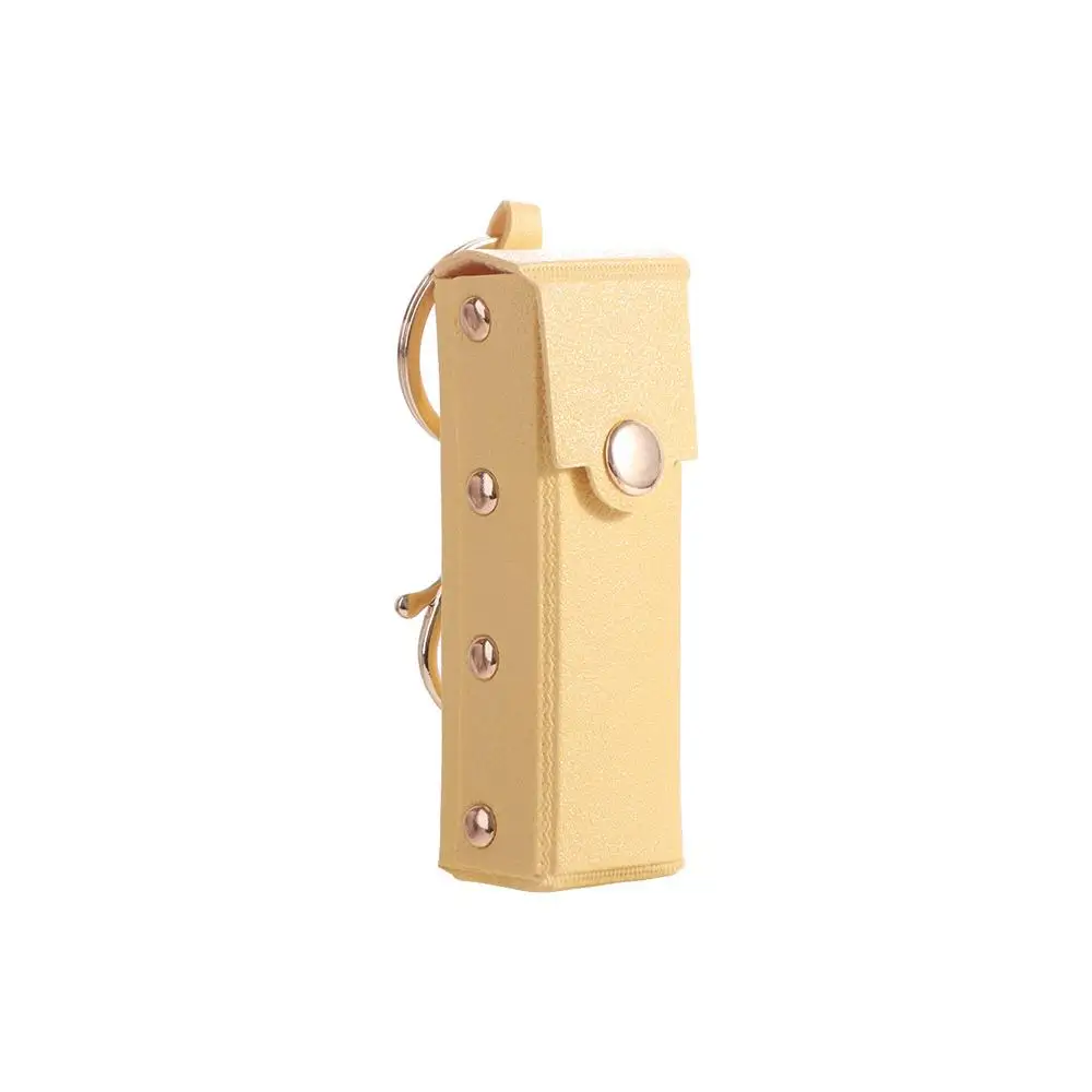 Mini Waterproof Lipstick Bag Storage Bag With Keychain Lipstick Pouch Soft Leather Lip Gloss Bag Makeup