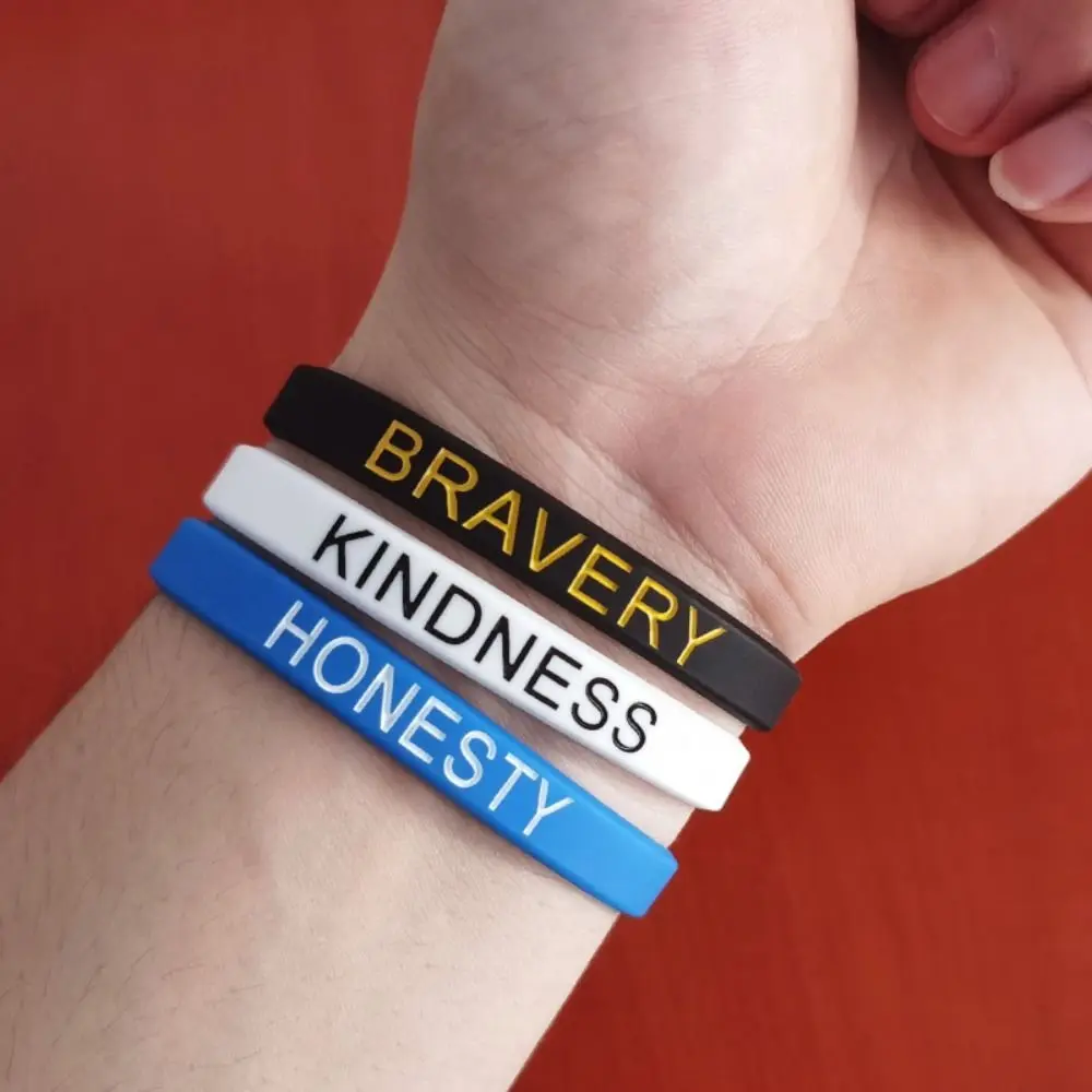 Hand Bands Fun Motivational Wristbands Lettering Waterproof Inspirational Quotes Wrist Bands Jerwerly Simple Sports Bracelets