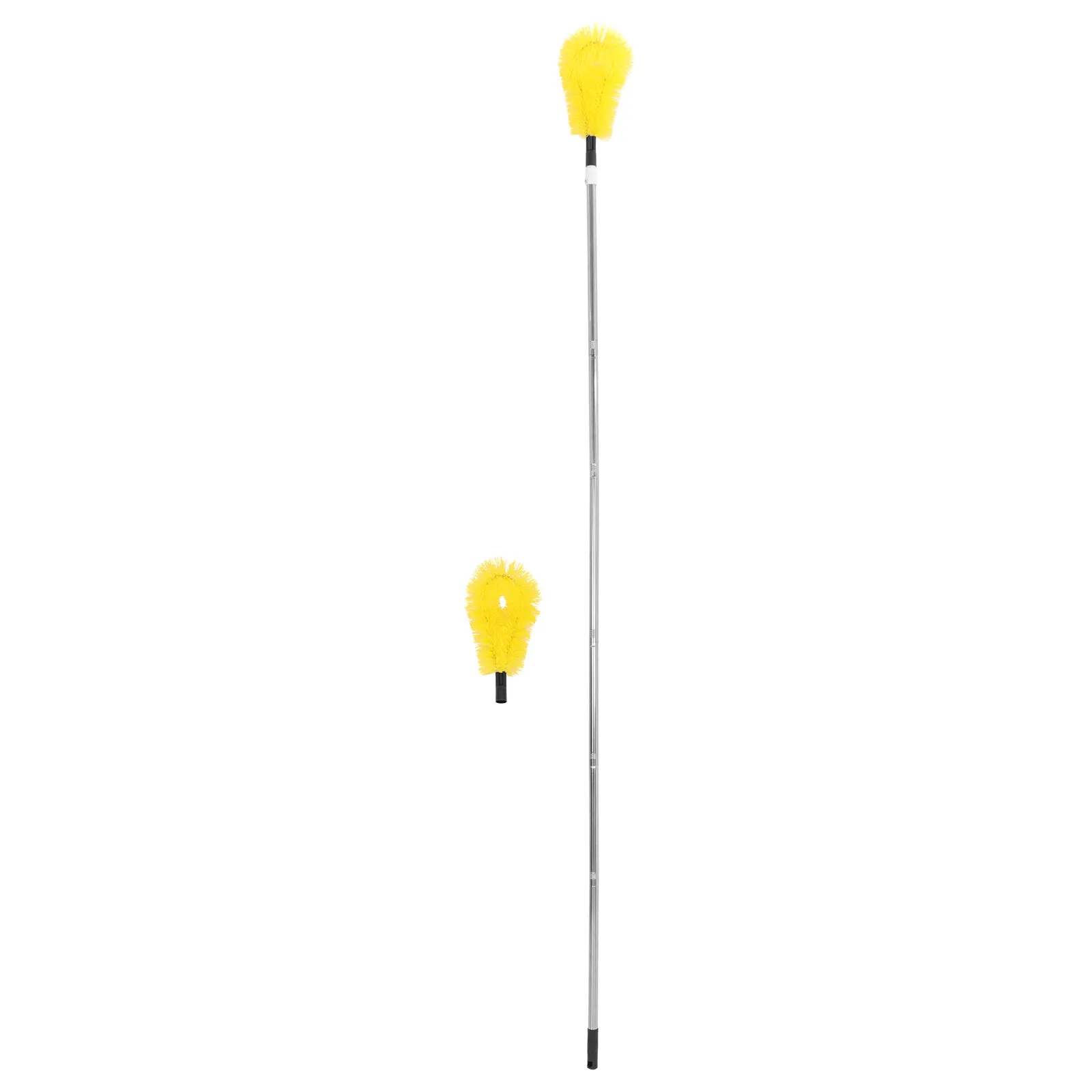 1Set Extendable Gutter Cleaning Brush Telescoping Pole Brush Multi-Angle Adjustable Roof Downspout Leaf Cleaning Tool