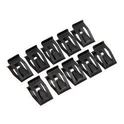 10Pcs Universal Car Front Console Dash Dashboard Auto Trim Metal Retainer Black Rivet Fastener clip