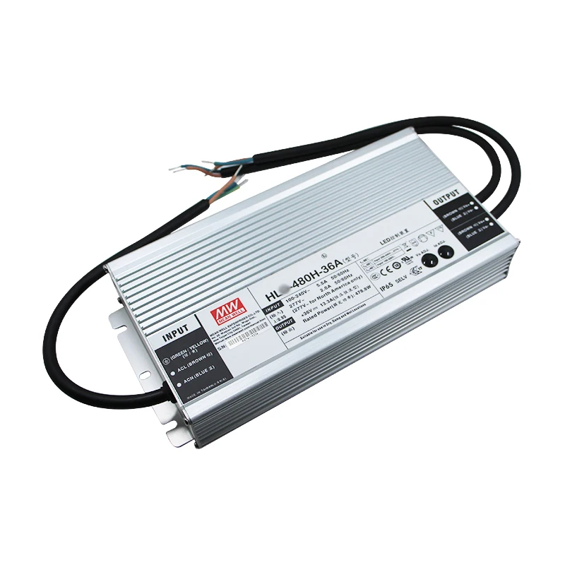 Meanwell HL-480H-24A 480W 20A PFC Constant Driver for LED Street Light 24 volt dc power supply