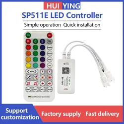 Sp511e Wifi Muziek Led Controller Voor Ws2812b Ws2811 Adresseerbare Pixel Rgb Led Strip Dual Output Alexa Smart Voice Appcontrollers