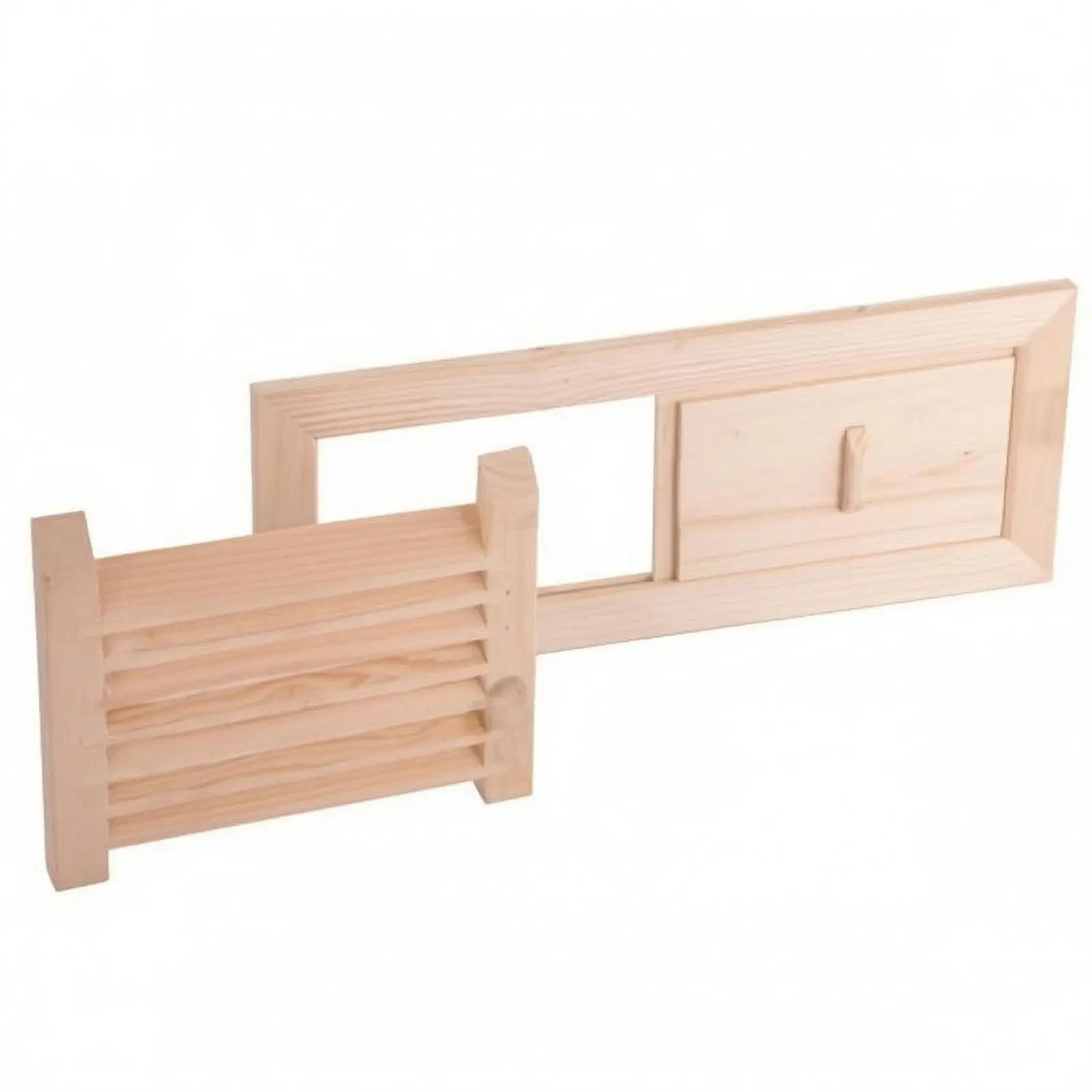 Wooden Sauna Ventilation Louver Hemlock Vent Cover Sauna Accessories Wooden Steam Room Vent Kit for Home Use
