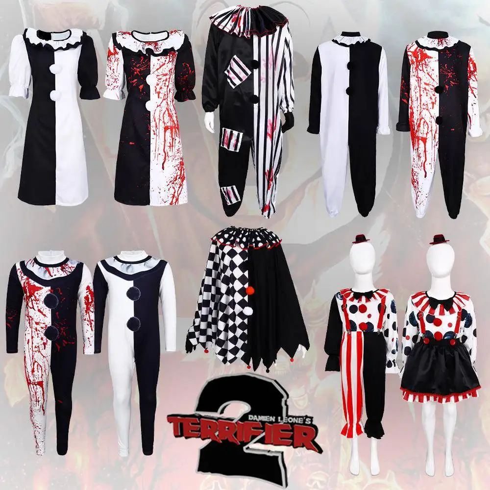 

Bloodstained Clown loween Terror Role-plang Costume Stage Performance Suit Fem Model Ethnic Stage Costume 2025 Spring