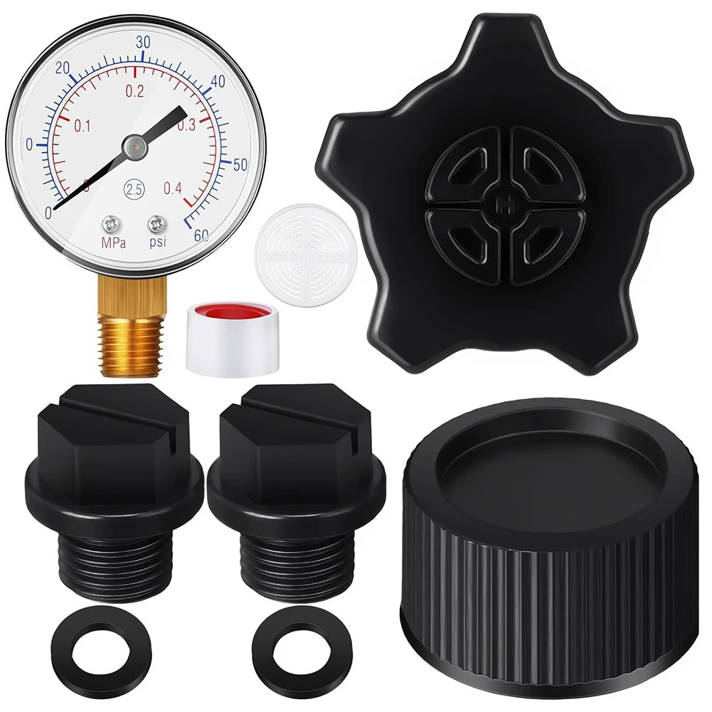 Convenient Pressure Gauge for ECX270861 ABS Drain Cap for SX180LA For SX180HG Drain Cap with Gasket Pump Pipe Plugs