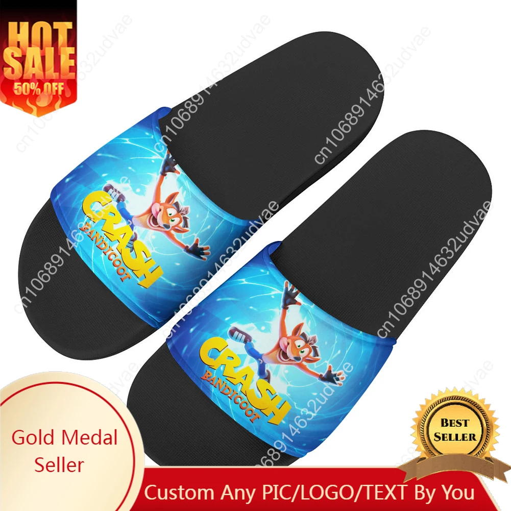 

Crash Bandicoot Sandals Home Slippers Water Shoes Men Women Teenagers Children Sandal Bathroom Beach Custom Made Summer Slipper