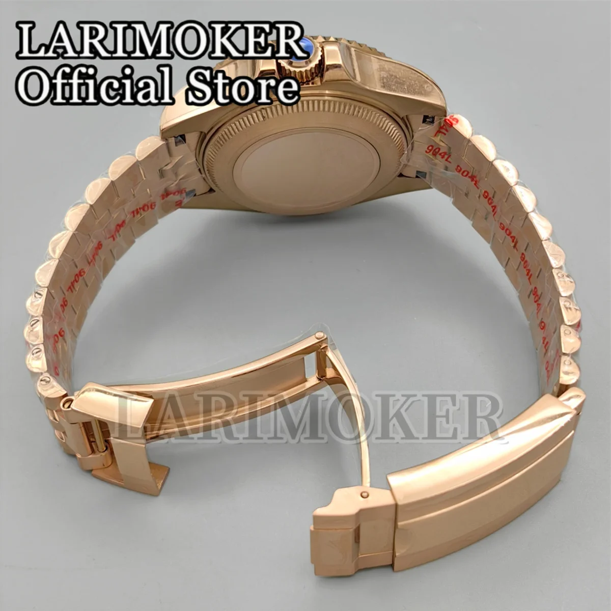 44MM Rose Gold Watch Case For SEA Homage Style NH35 NH36 GMTETA2824 Miyota8215 DG3804 Waterproof Case Ceramic Bezel Jubilee Band