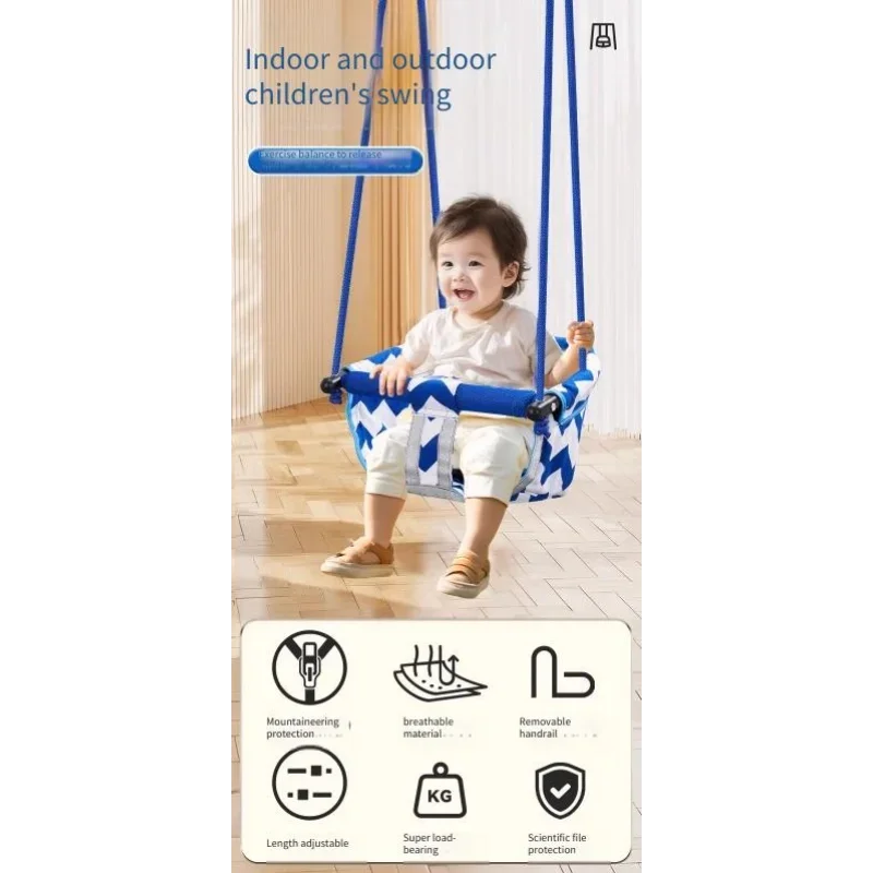 Kids Swing Indoor Outdoor Baby Hammock Chair Door Frame Hanging Cloth Seat for Toddlers Home Garden Playground Children Swing