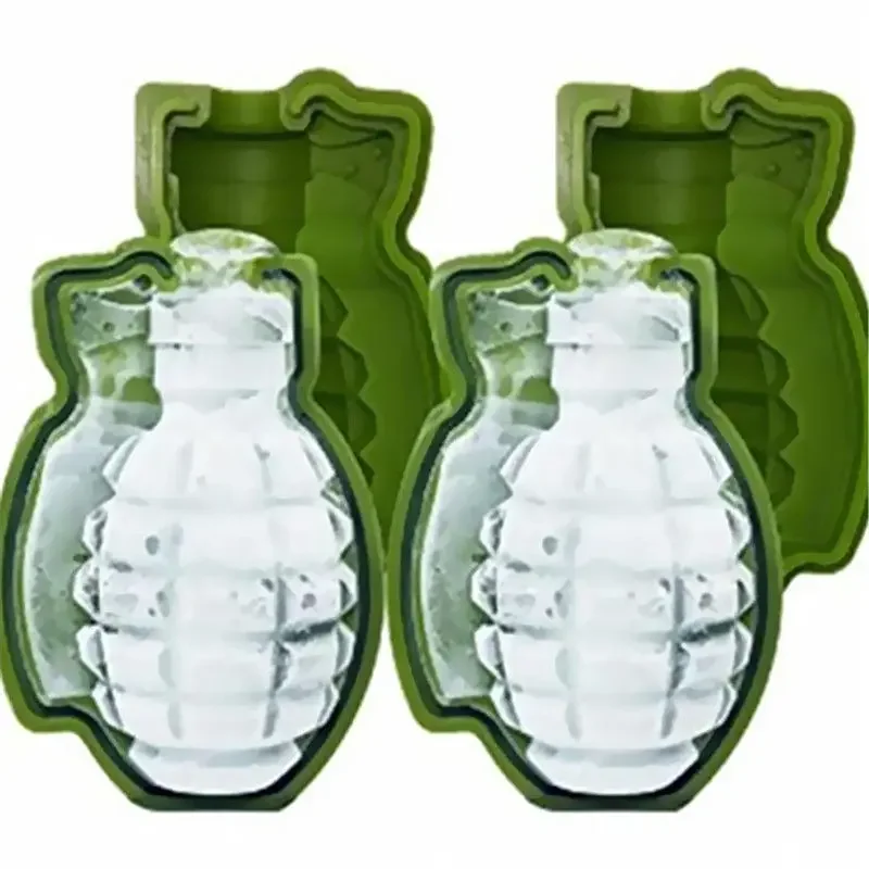 Cube Mold Grenade Shape Ice Cream Maker Bar Drinks Whiskey Wine Ice Maker Silicone Kitchen Tool Ice Tray Popsicle Mold