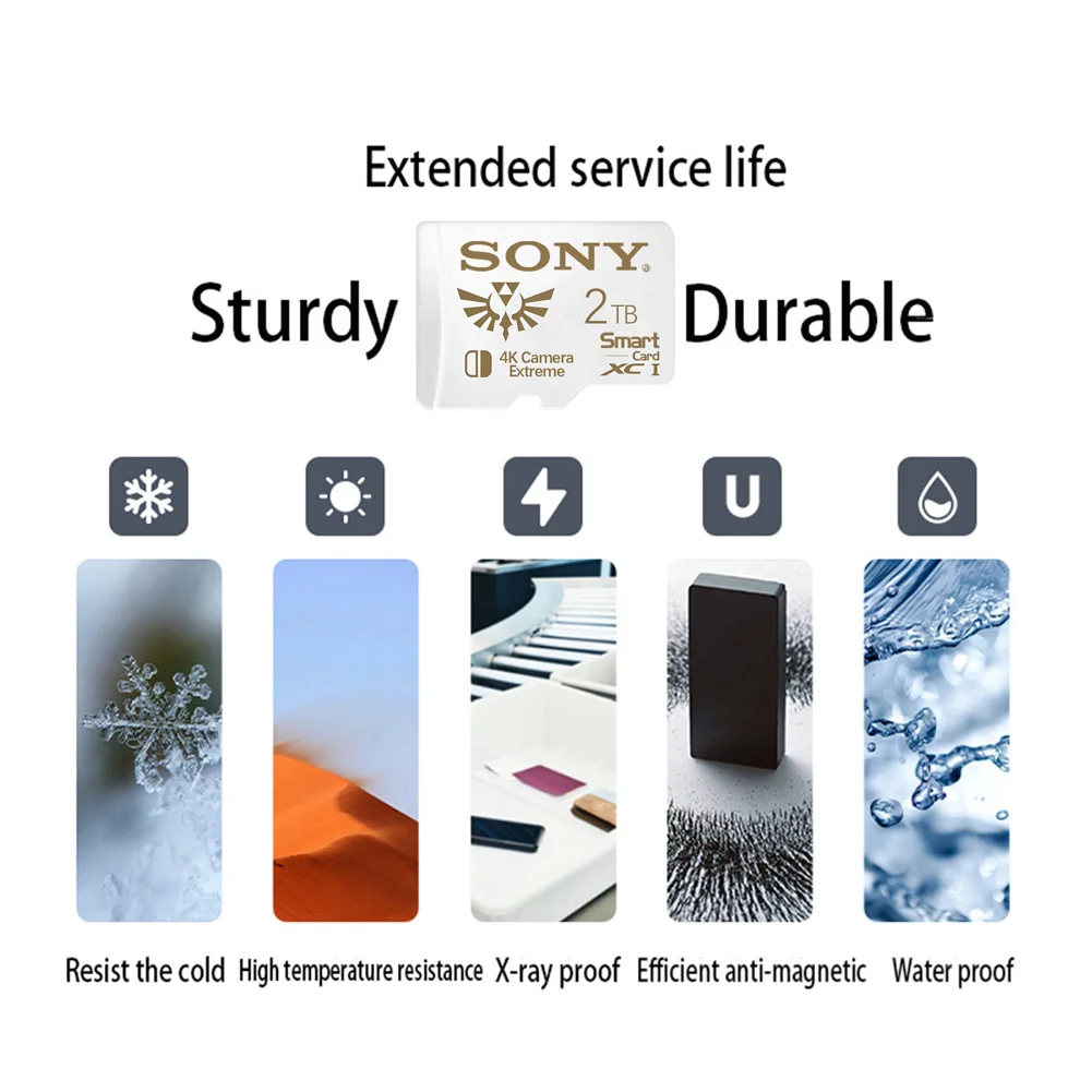 Tarjeta de memoria SONY-MiniSD con adaptador, tarjeta Flash TF para almacenamiento de mapas digitales, 2 TB, 1 TB