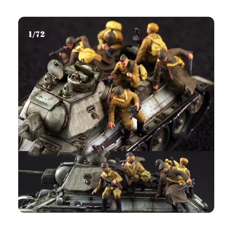 

1:72 Scale Resin Material Soviet Red Army Infantry Commandos-6 Suitable For Tank Scenes Collectible Decorative Gifts Display