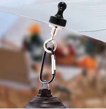 Ganchos Magnéticos Fortes Multiuso para Barracas de Camping ao Ar Livre com Fivela de Montanhismo Tipo D e Suporte de Rolamento