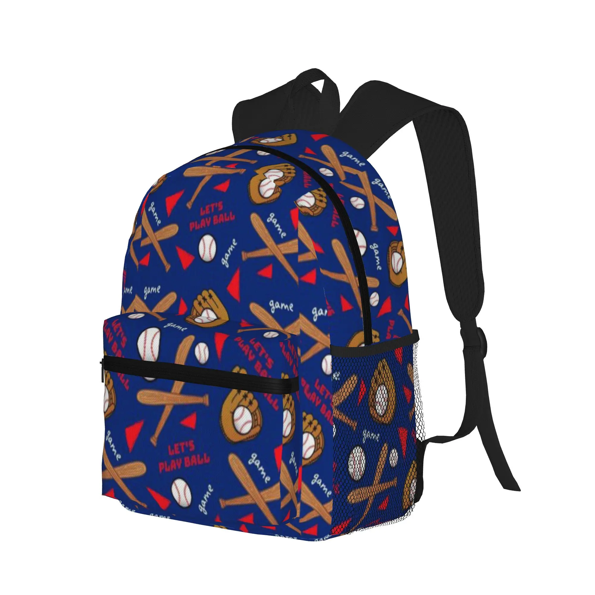 Let s Play Baseball Pattern  Casual Backpack for Students and Adults Backpacks