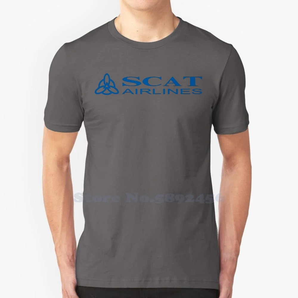 

Scat Airlines Unisex Clothing Streetwear Printed Brand Logo 100% Cotton T Shirt Graphic Tee