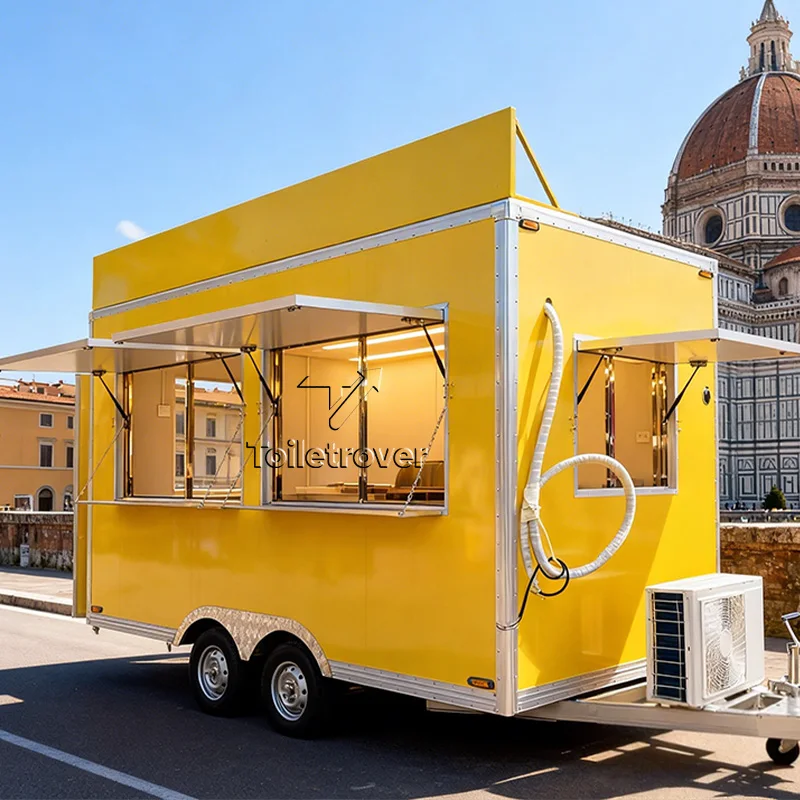 Street Concession Trailer Food Trailer Vintage Doner Kebab Food Truck Pizza Dot Certified Food Bbq Trailers with Full Kitchen