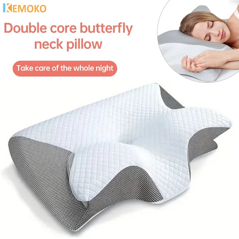 

Butterfly Sleep Memory Neck Massage Pillow Slow Rebound Memory Foam Sleep Pillow Cervical Orthopedic Pain Relif Ergonomic Pillow