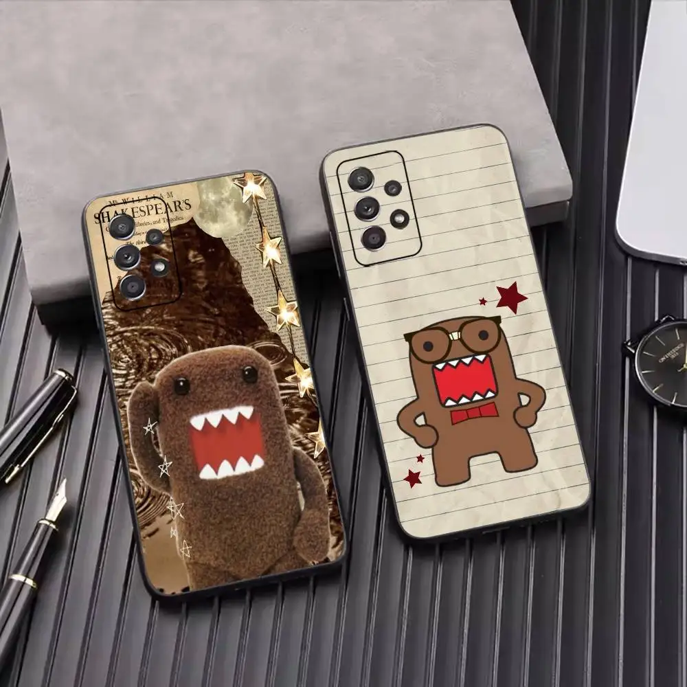

Cute Domo-Kun Cartoon Luxury Phone Case For Samsung S25,S24,S21,S22,S23,S30,Ultra,S20,Plus,Fe,Soft Silicone Black Cover