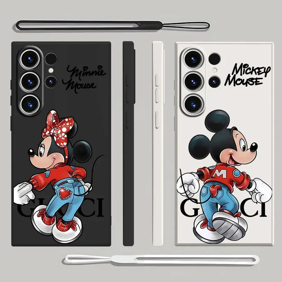 

Disney Mickey Minnie Mouse Case for Samsung Galaxy S25 Edge S22 Ultra S20 S24 FE S23 Note 20 10 Ultra S21 Plus Soft TPU